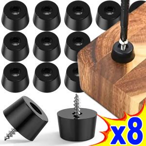 8Pcs Anti Slip Rubber Pad Table Chair Furniture Leg Cover Speaker Cabinet Bottom Shock Absorber Gasket for Floor Protection Supplies
