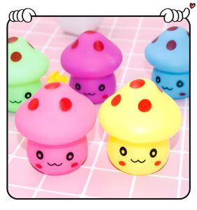 Lampu Tidur Hias LED Bentuk Jamur Warna Warni Dekorasi Kamar