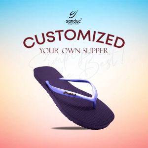 Sanduc SR@Rubber Ladies Mix & Match Flip Flops - Purple Base 6 Colors Available