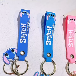 Gantungan Kunci 3D Karakter Stitch lucu Keychain Karakter Lucu