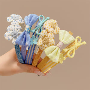 Candy Colored 3-Piece Set Princess Butterfly Knot Hairbands for Girls Non-Tightening Headwear Baby Flower Accessories