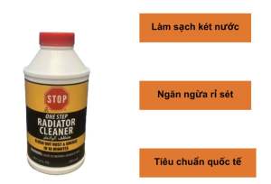 DẦU SÚC VÀ LÀM SẠCH KÉT NƯỚC : STOP RADIATOR CLEANER 355ml chính hãng