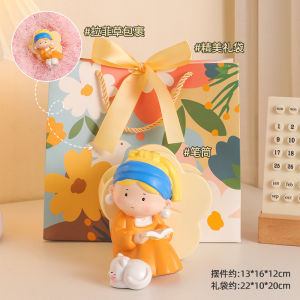 Cute Pearl Earrings Office Desktop Decorations Creative Practical Birthday Gifts for Girls Resin Storage Organizer Decorative Accessories