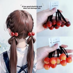 Cherry Headband Girls Hair Ties Cute Little Girl Hair Accessories Sweet Hair Bands Korean Style Fashion Jewelry New Arrival