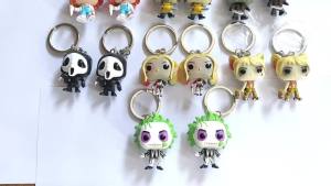 Bandai | Anime Terror Ghost Joker Quinn Key Chain Scary Clown Doll Pendant Keychains Bag Jewelry