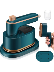 Travel Steamer & Iron 2-in-1 Fast Heat 10s LCD Display 180° Foldable Portable Garment Wrinkle Remover Titanium Panel