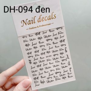 Sticker dán móng tay MẪU CHỮ và hình hoạt tiết mặt vẽ