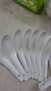 10 Muỗng gốm sứ trắng ngà - Dùng cho nhà hàng quán ăn