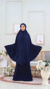 SAPUTRA- Mukena Dewasa Travelling Polos Aisyah 2in1 Reshleting Katun Premium Free Tas