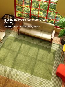 QINGGENGNONG | Vintage & Retro Style Green Carpet Waterproof
