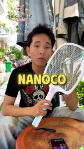 Vợt bắt muỗi Nanoco NMR105B Nhựa ABS cao cấp sạc 4-6 giờ lưới bảo vệ 3 lớp - BNK