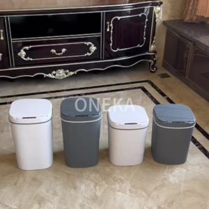 Smart Sensor Touchless Automatic Closing Trash Can Battery Powered for Kitchen Bathroom House Office