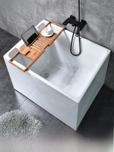 Minimalist Japanese Style Acrylic Seamless Small Bathtub Independent Mini Deepened 66 Bathing Adult Home Use Bathtub