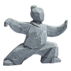 Stone-made New Chinese Martial Arts Figure Tai Chi Kung Fu Home Desktop Tea Table Creative Ornaments Niche Decoration Crafts