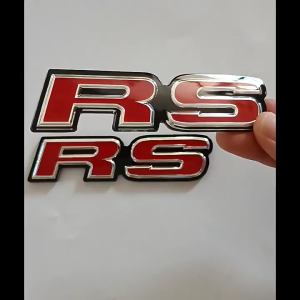 Honda RS Emblem Set Front Grille Rear Trunk Badge Sticker Red Logo Exterior Car Accessories