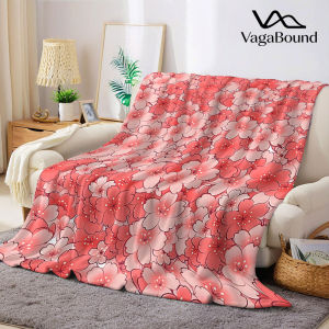 Chăn Flannel Hoa Anh Đào Màu Hồng Ấm Áp Mềm Mại Phong Cách Hiện Đại Polyester Ghế Sofa Trang Trí Quà Tặng Tất Cả Các Mùa Cho Halloween Giáng Sinh