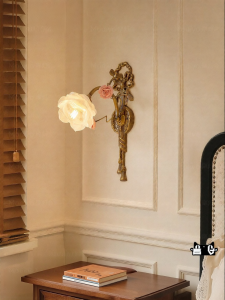 FANCY LAMP CLUB | Retro French Rose Wall Light Copper