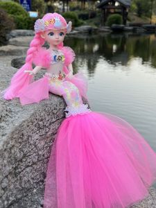 12 Inch Plush Princess Mermaid Doll Singing Toy for Girls Birthday Gift Realistic Fantasy Doll Childrens Plaything Dolls