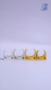 แคล้มก้ามปู 3/8 สีเหลืองและสีขาว แบบหนา (50ตัว/กล่อง) แบรนด์ SIRI