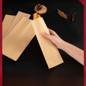 กระเป๋ากระดาษสำหรับใส่อาหารสไตล์บาร์บีคิว ป้องกันน้ำมัน ไส้กรอกแป้ง ไส้กรอกสไตล์ฮอตด็อก สำหรับใส่ขนมปังและไส้กรอก