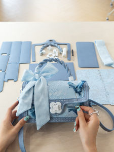 DIY Materials Package Handmade Song Jin Fabric Small Square Fashion Shoulder Crossbody Handbag for Women Simple Stylish New Model