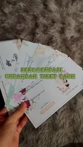 (50 pcs) Undangan Pernikahan Model Amplop 1 Lembar