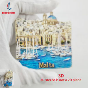 1Pc Malta Creative 3D Embossed Refrigerator Magnet World Travel Souvenir Collection Suitable for Home and Office Decoration Personalized Exclusive Travel Souvenir Magnetic Refrigerator Magnet Home Decoration Kitchen Room Office Cabinet Crafts Gift...