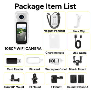 Sports Cameras 1080P 4K HD Ultra Compact WIFI POV Motorcycle Mini Sports Action Cam For Bicycle Vlog & Photographic Recording