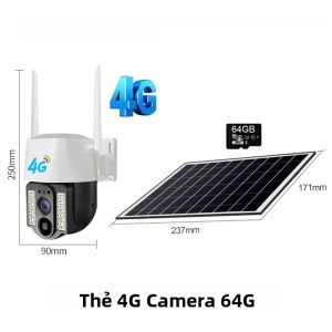 Camera Ngoài Trời 4G HD Năng Lượng Mặt Trời Không Dây Webcam IP Với Thẻ SIM Tiêu Thụ Điện Năng Thấp Camera An Ninh Nhà Thông Minh Với Zoom Kỹ Thuật Số Và Âm Thanh Hai Chiều