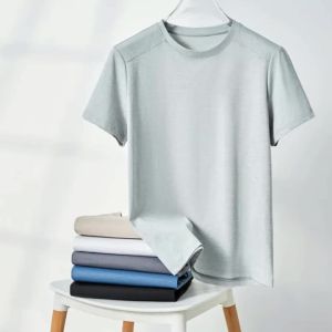 Gym casual short sleeve t shirt for men crew neck raglan hollow vent shoulder wrinkle free lightweight commute daily wear