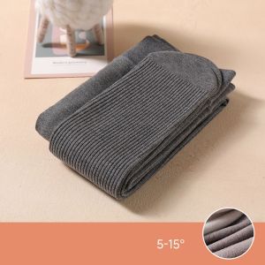 Autumn Winter New Childrens Tights Thin Fleece Stripe Girls Pantyhose Frosted Combed Cotton Dance Stockings For 2-12 Year Old