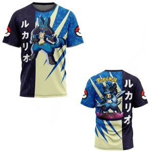 Bandai | Summer 2026 Pokemon Road Caleo "Waveguide Dual Color" Casual Theme 3D Printed Breathable Quick Drying T-shirt Adult Parent Top
