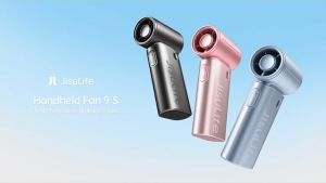 JISULIFE Life9S 5000mAh MIni Turbo Jet Fan | Strong Airflow | 5 Speeds | LED Display | Up to 22H | Portable Rechargeable