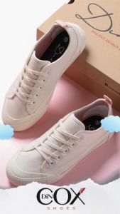 Giày thể thao Nữ DINCOX Shoes - C20 Off White Vải Canvas mềm êm ôm chân thoáng khí lớp lót cotton đế cao su lưu hóa