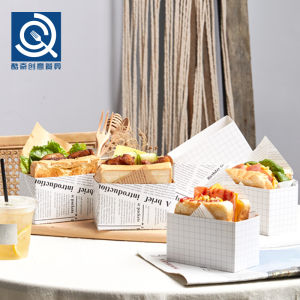 กล่องบรรจุภัณฑ์เชอร์รี่แฮนด์เมดแบบใช้แล้วทิ้งสำหรับอาหารเช้าแบบอเนกประสงค์พร้อมไข่เจียวเนื้อนุ่ม ขนมปังไส้กรอก ขนมปังแฮม กล่องกระดาษ กล่องใส่ของวันพีช