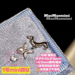 Titanium Steel Pearl Diamond Fragile Earrings Atmosphere Sense Bernhard Willhelm Style Womens Fashion Jewelry Ear Bones