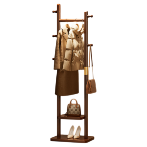 ตู้เสื้อผ้าไม้แขวนแบบตั้งได้สำหรับห้องนอน ไม่กินพื้นที่ เหมาะสำหรับใส่เสื้อผ้า ชุด หมวก ชุด กระโปรง แจ็คเก็ต เสื้อเชิ้ต