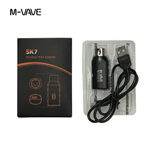M-VAVE | M-VAVE SK7 MIDI Adapter Mini Rechargeable Wireless Midi Receiver/Transmitter Transmission System Adapter Plug and Play Support