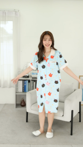 ชุดนอน LovelyNight กระโปรง Luna Cats C33