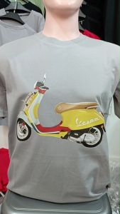 Kaos Pria 3 Dimensi Motif Vespa New Tshirt Oblong Katun 24s H0273 By Hans & Co