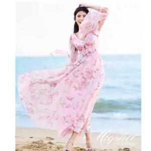 TM 12815 Dress Godivia floral maxi import