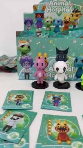 Bandai | 2-24pcs Anime Blind Box 3.2-inch Horror Animal Hospital Series Blind Box Character Handheld PVC Model Ornament Christmas Gift