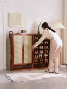 Multi-Layer Bamboo Shoe Cabinet - Large Capacity Dust-Proof Storage Rack for Household