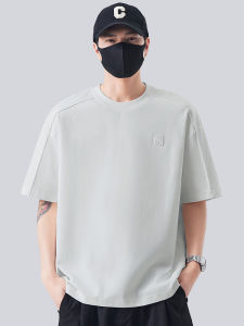 Lightweight Loose Fit Short Sleeve T-Shirt Mens Summer Cotton Ice Silk Cool Feeling Half Sleeve Top Youth Fashion Trendy