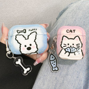 Cute Transparent Silicone Protective Case for AirPodsPro2 AirPods4 Soft Shell Bluetooth Earphone Cover Box Accessories