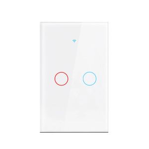 Work with Tuya APP US WiFi Smart Wall Switch RF433 1/2/3 Gang No Neutral Wire Touch Light Switches Smart Home Alexa Google Home