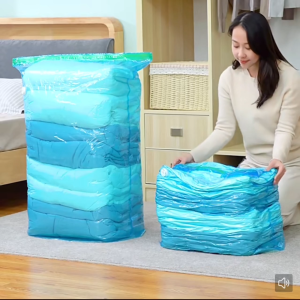 Vacuum Storage Bags for Clothes Toys and Bedding Space Saver Compression Bags with Air Valve Large Capacity Seal Bag