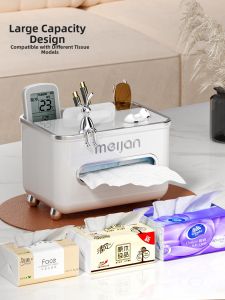 MEIJIAN | Multifunction Luxury Tissue Box Remote Control Organizer