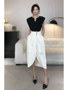 SHANGSHA | Summer Elegance Sleeveless Little Black Dress