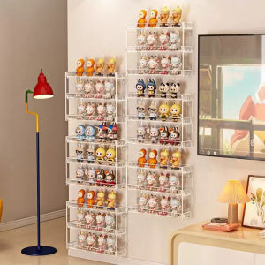 Transparent Acrylic Multi-Layer Blind Box Display Rack Wall Mounted Storage Organizer for Dolls Toys Clear Space Saver Holder